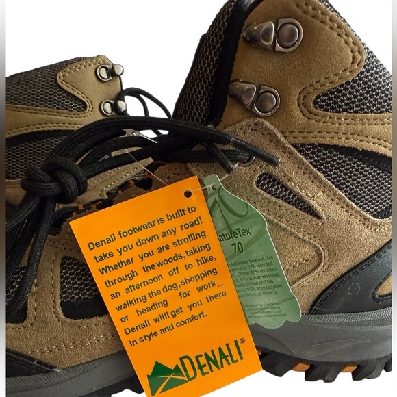 NWT Denali Men's Outback Hiking Boots Brown/Black #A17U159E-3 Size:8 - Picture 7 of 10